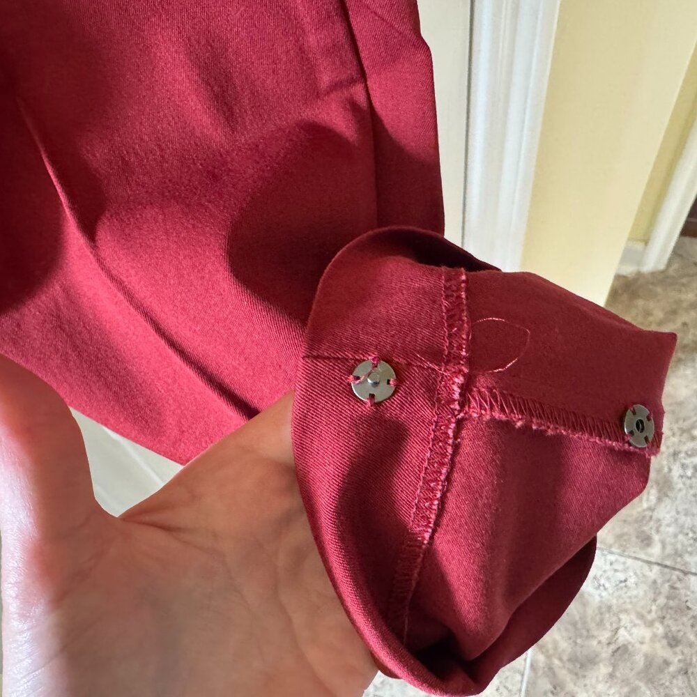 41 Hawthorn Becca Straight Leg Adjustable Hem Pant - Burgundy - Picture 6 of 6